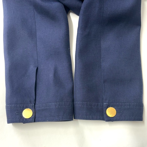 Gucci Uniform Linen Blend Blazer Jacket with Brass Buttons Navy Blue Size EU 44 - Picture 12 of 16